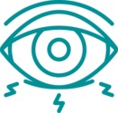 Graphic icon of an eye
