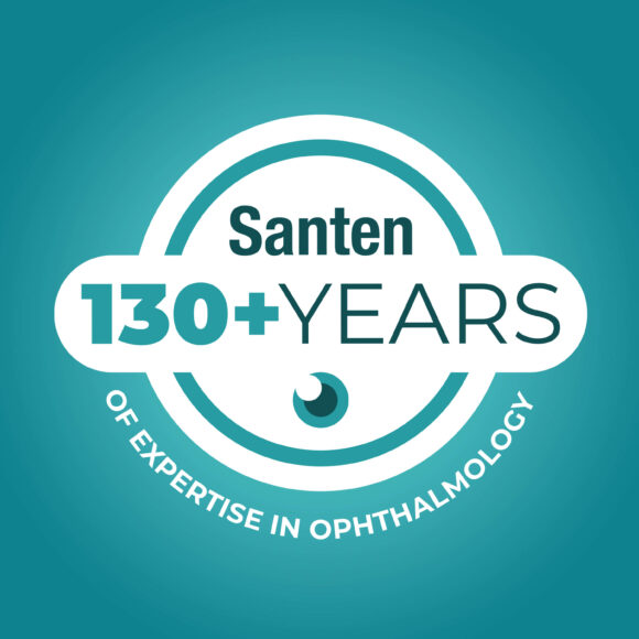 Graphic of Santen logo 130+ years